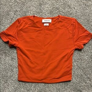 Babaton Orange Crop Top